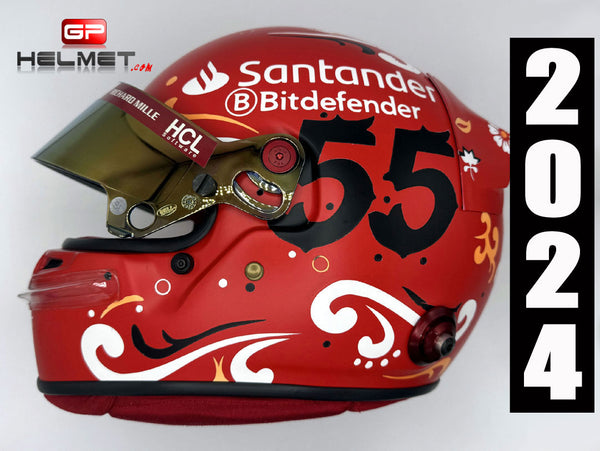 Carlos Sainz 2024 Mexico GP Helmet / Ferrari F1